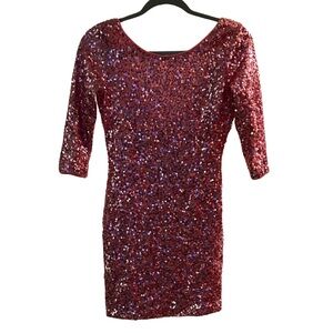 NWT Sequin Pink Mini Dress